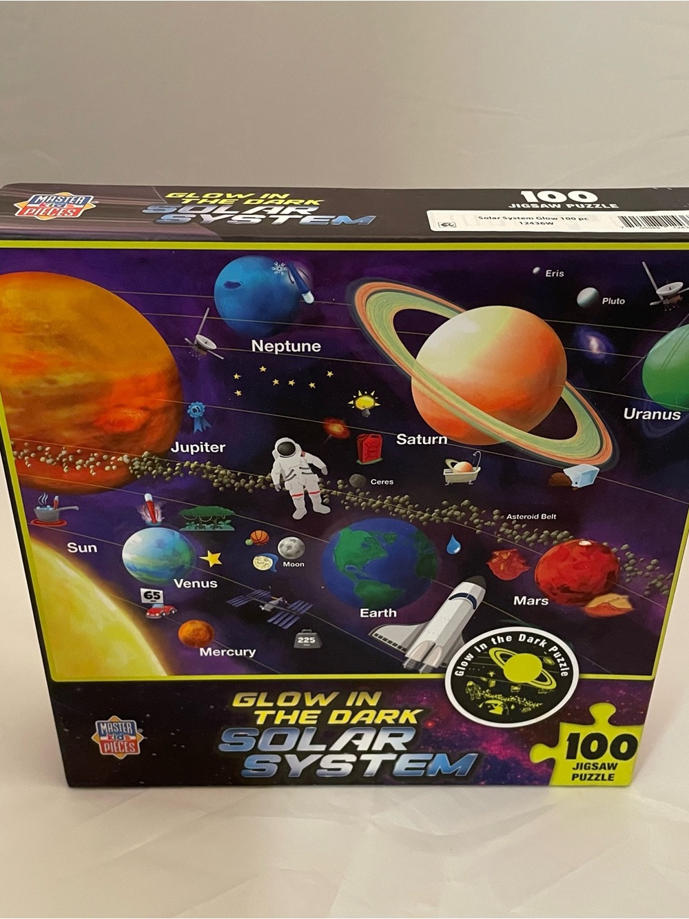 Glow-in-the-Dark Solar System 100-Piece Puzzle by Master Pieces - Multicolor